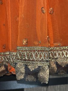 Elegant Orange Anarkali Kurta