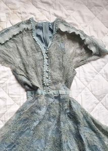 MISTY  BLUE LACE GOWN