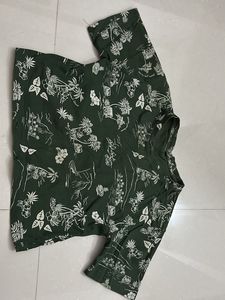 Tropical Print Green T-Shirt