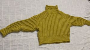 H&amp;M Mustard Knit Turtleneck Sweater