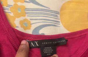 ARMANI EXCHANGE Pink Tank Top