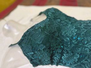 Elegant Green Lace Dress