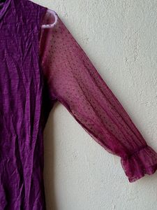 New Purple Top 💜with Mesh Sleeves🪻