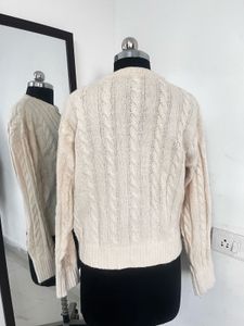 Cream Cable Knit Cardigan