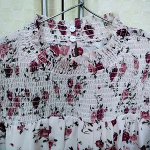 Floral Smocked Blouse
