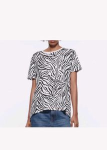Zara Zebra Animal Print T Shirt