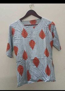 Stylish Leaf Print Kurti