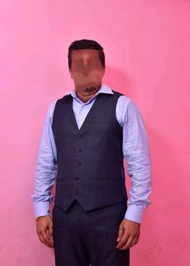Navy Blue Suit Vest