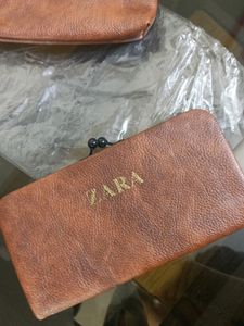 Combo Of Zara Sling Bag And Clutch