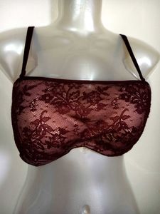 Lace Maroon Bra 34 C