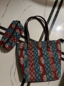 Boho Handbag & Pouch Set