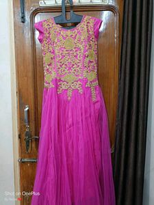 Pink Embellished Ethnic Gown