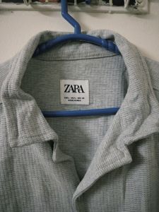 ZARA (not Original) HALF SLEEVES COTTON SILK SHIRT