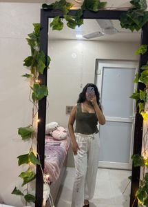 Olive Colour Crop Top