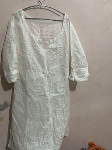 Light Fabric Cotton Kurti With Chikankari Print