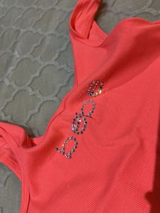 Cute Coral Bebe Tank Top US size L
