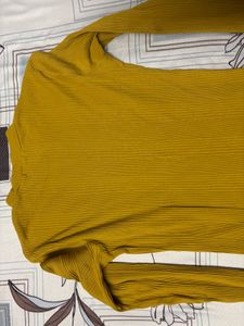 Mustard Ribbed Top