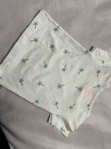 Palm Tree Baby Tee Set