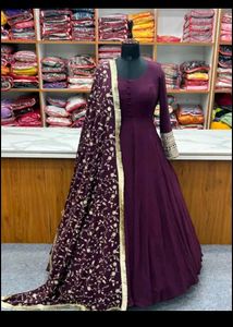 Purple 💜 Georgette Anarkali Dress For Women