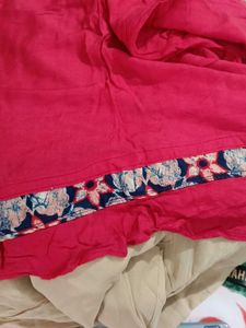 Red Embroidered Sleeveless Dress