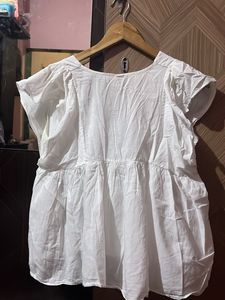White V-Neck Top