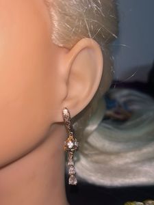 Gold Tone Earrings &amp; Hair Clip