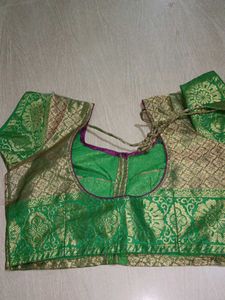 Green 💚 &amp; Purple 💜 Silk Saree