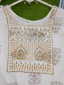 White Printed Kurti