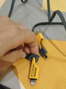 One 2 in 1 Charging Cable &amp; Two usb Adaptors