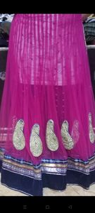 lengha saree with attached palla with blouse