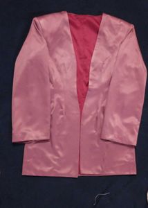 silk satin Rose Gold Open Front Women Belezar