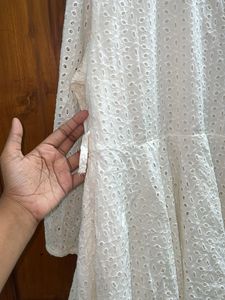Very Pretty Cut Out White Dress
