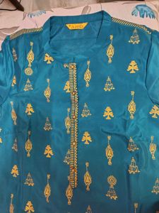 Aurelia Blue Printed Kurta