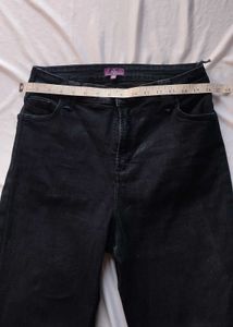 Black Flared Straight Jeans
