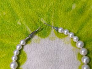 Pearl Design Hoop Earrings