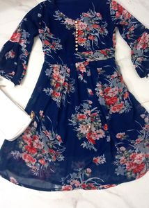 Blue Floral Dress