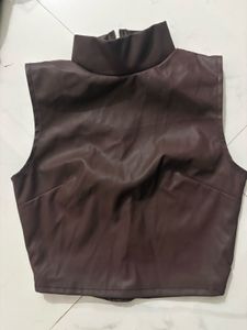 Chic Brown Sleeveless Top