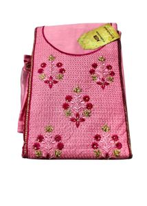 Rose Colour Cotton Unstitched Suit With Dupatta