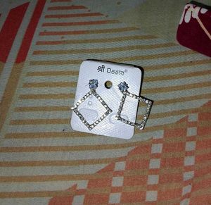 Sparkling Square Earrings