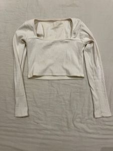 Cream Long Sleeve Top