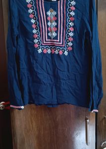 Bronz Navy Blue Top