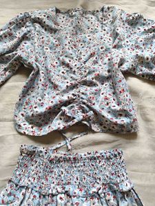 Floral Co Ord Set🩵