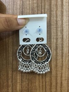 Silver Tone Drop Earrings