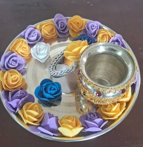 Mangal Kalash or Decorative pooja thali(Steel)