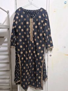 Elegant Black Kurta Palazzo Set