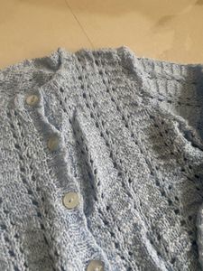 Blue Knit Cardigan