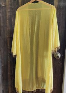 Yellow Embellished coat