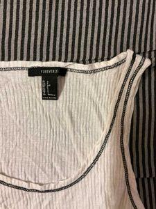 White Tie-Front Tank Top