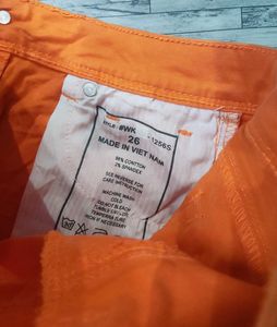 Orange Denim Shorts 🧡