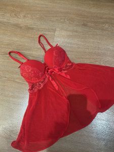 Red Lace Babydoll Lingerie